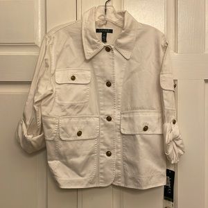 Lauren Ralph Lauren Nautical Jacket, size M.  Color: White.